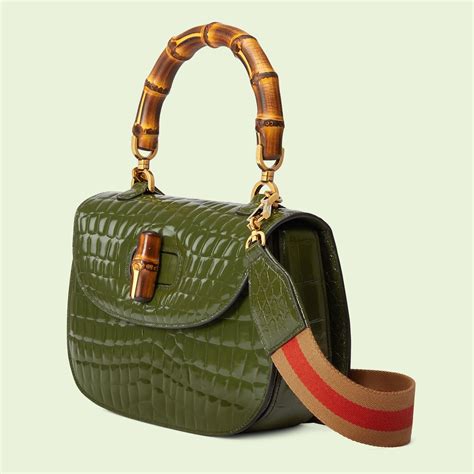 gucci crocodile tote bag with bamboo handle|original Gucci bamboo bag.